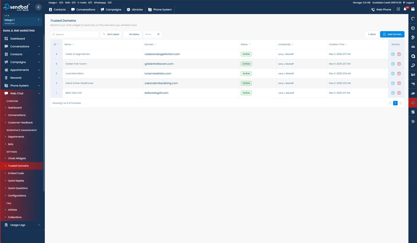 Convosio Dashboard